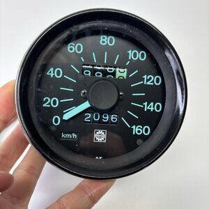 Vintage Ski Doo blue face 160 MPH speedometer with cable Bombardier